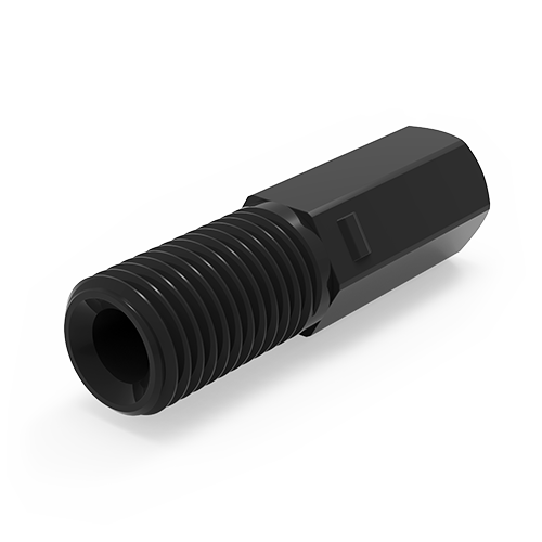 PPS Hex-Head Nuts - Flangeless or Flanged 1/4-28 Connections ferrule 1/16&#39;&#39;, 1/4&#39;&#39;-28